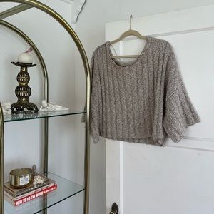 Free people grey crop sweater